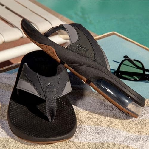 REEF Men's Sandals, Fanning + BlackGum