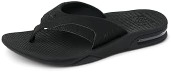 REEF Mens Sandals, Fanning All Black