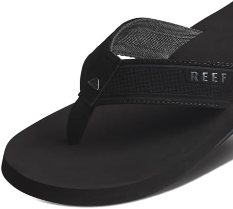REEF Layback Men's Flip Flop Sandal, Arch Support, Water Friendly Black