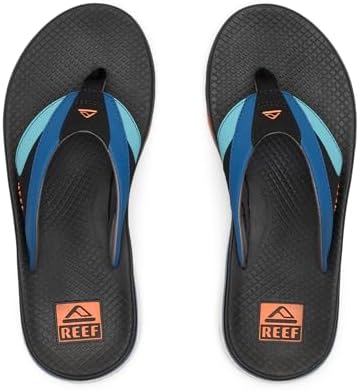REEF Men's Sandals, Fanning + Blue-black-orange