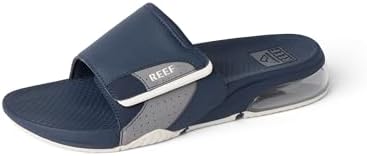 REEF Men's Sandals, Fanning + Slide NavyGreyWhite