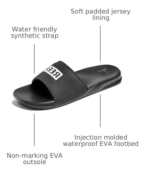 Reef Men's One Slide Sandal Reef BlackWhite