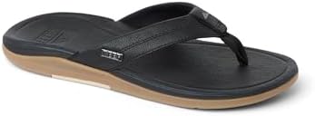 REEF Men's Sandals, Leather Offshore Black