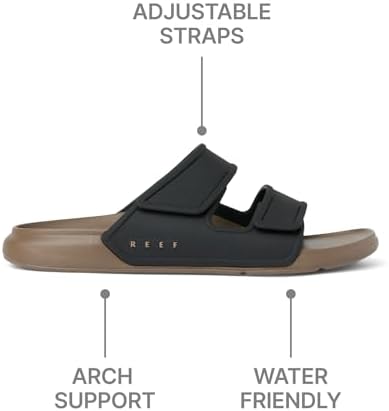 REEF Men's Oasis Adapt Slide Sandals Fossil-black