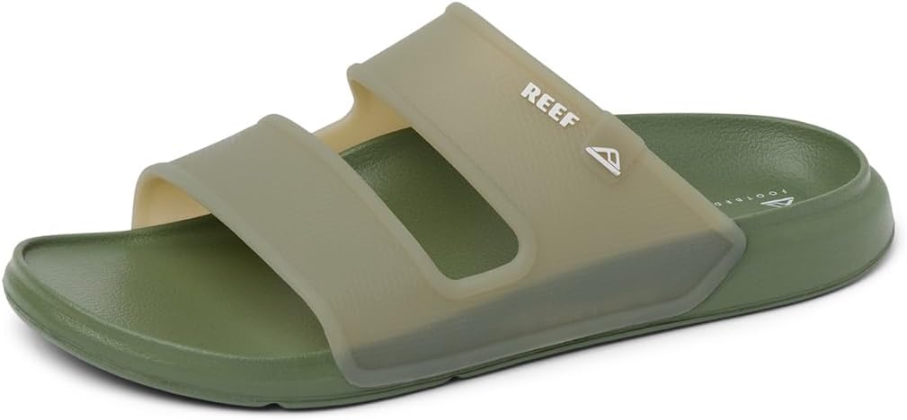 REEF Men's Oasis Double Up Waterproof Slides Stone