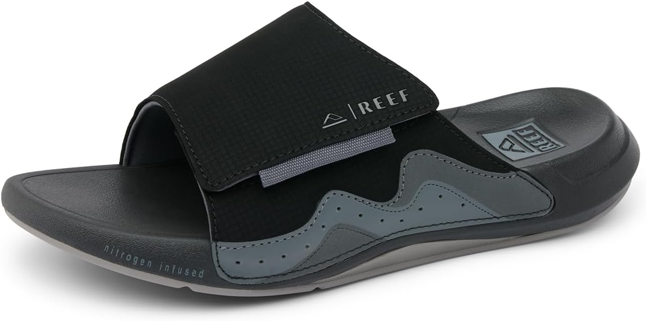 REEF Men's Cruiser Slide Sandal Black-grey