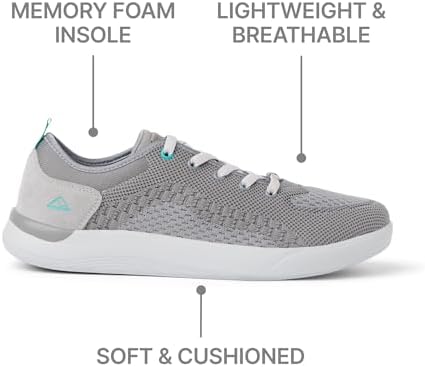REEF Swellsole Neso Mens Shoe, Lightweight & Breathable, Memory Foam Footbed GreyAqua