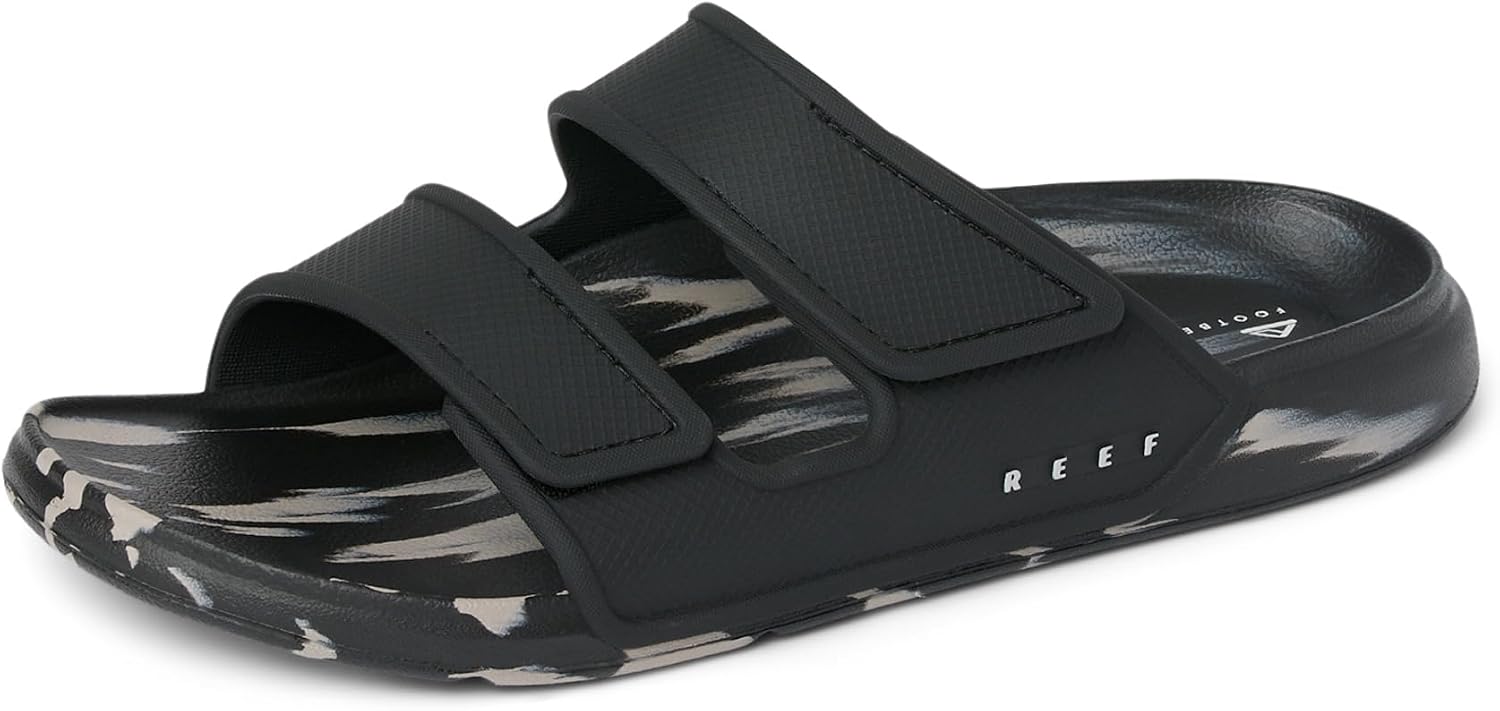 REEF Men's Oasis Adapt Slide Sandals BlackTaupe Marble