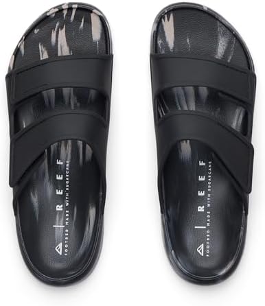 REEF Men's Oasis Adapt Slide Sandals BlackTaupe Marble