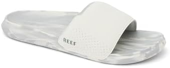 REEF Men's Sandals, Tailslide White-grey-marble