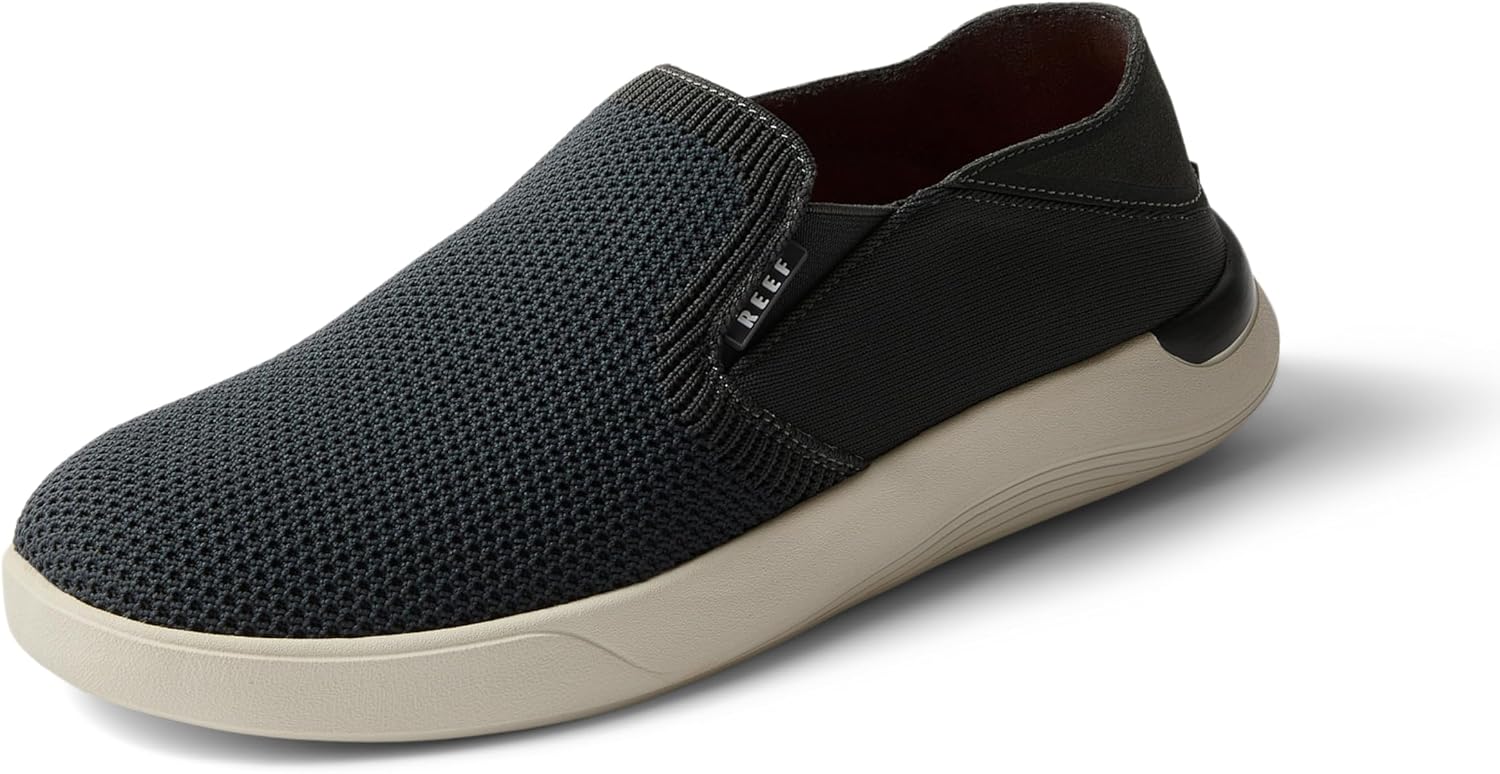 REEF Mens Shoes, Neptune Slip On BlackWhite