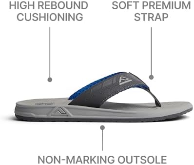 REEF Men's Phantoms Flip-Flop GreyLight GreyBlue