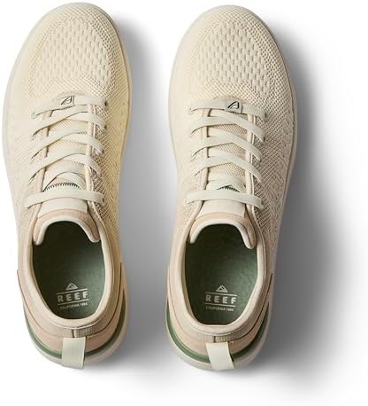 REEF Swellsole Neso Mens Shoe, Lightweight & Breathable, Memory Foam Footbed Off White-forest