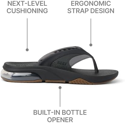 REEF Men's Sandals, Fanning + BlackGum
