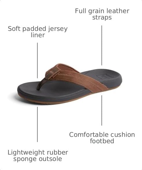 REEF Men’s Sandals, Cshn Phantom 2.0 LE Brown-black