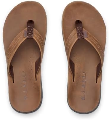 REEF Men's Sandals, Leather Nox BronzeBrown