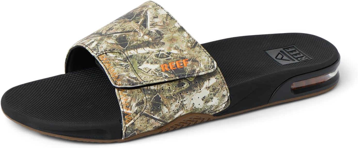 REEF Mens Fanning Slide | Bottle Opener Sandal Tree Camo
