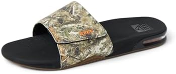 REEF Mens Fanning Slide | Bottle Opener Sandal Tree Camo