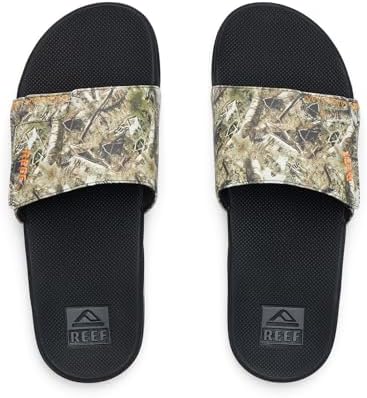 REEF Mens Fanning Slide | Bottle Opener Sandal Tree Camo