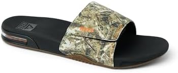 REEF Mens Fanning Slide | Bottle Opener Sandal Tree Camo