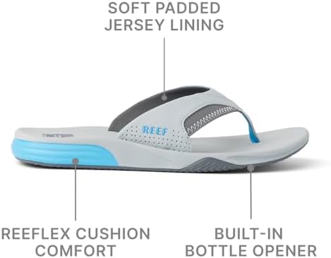 REEF Men's Cushion Fanning Light GreyBlue