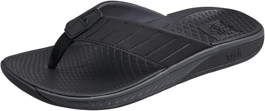 REEF Men's Deckhand Water Friendly Flip Flops Stormy Black