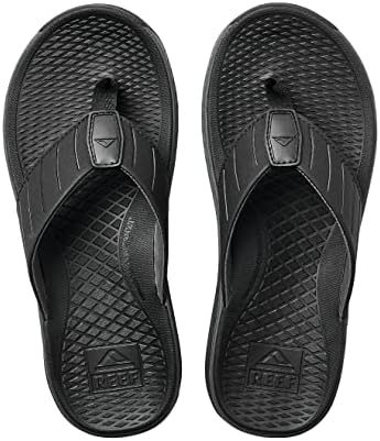 REEF Men's Deckhand Water Friendly Flip Flops Stormy Black