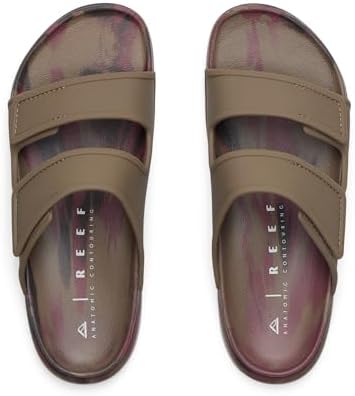REEF Men's Oasis Adapt Slide Sandals TanBurgundy Marble