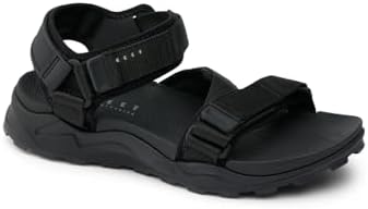 REEF Cross Shore Men's Casual Sport Sandal, Adjustable Straps, Supportive Footbed, No Slip Traction Black