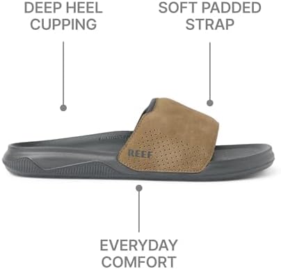 REEF Men's Sandals, Tailslide Grey-tan