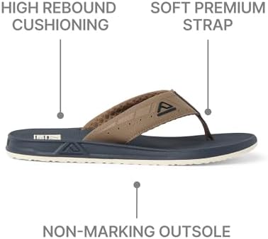 REEF Men's Phantoms Flip-Flop Khaki Navy