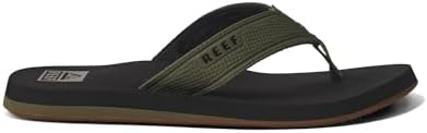 REEF Layback Men's Flip Flop Sandal, Arch Support, Water Friendly BlackOlive