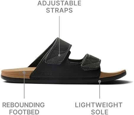 REEF mens Cushion Tradewind Sl Black-tan
