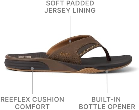REEF Men's Cushion Fanning Dark Brown