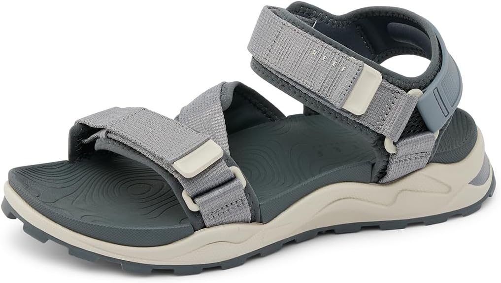 REEF Cross Shore Men's Casual Sport Sandal, Adjustable Straps, Supportive Footbed, No Slip Traction initial