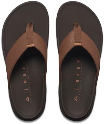 Reef Raglan Men's Flip Flop Sandal, Soft & Supportive Footbed, Water Friendly Straps JavaGum
