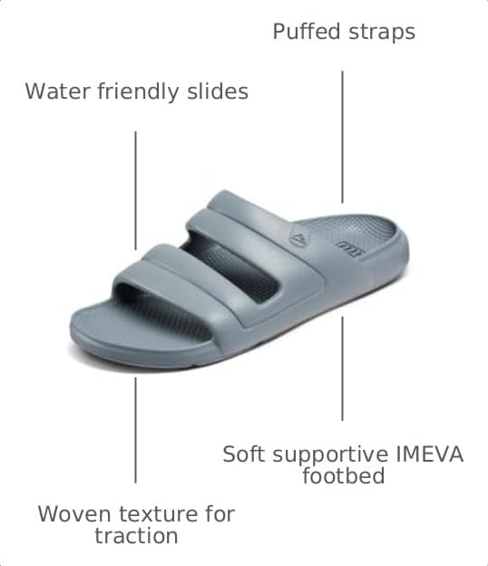 REEF Mens Sandals, Oasis Two-Bar Grey