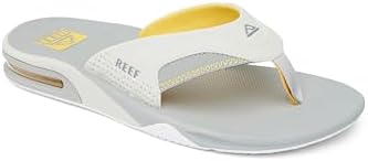 REEF Mens Sandals, Fanning YellowGreyGrey