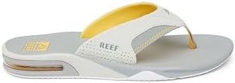 REEF Mens Sandals, Fanning YellowGreyGrey