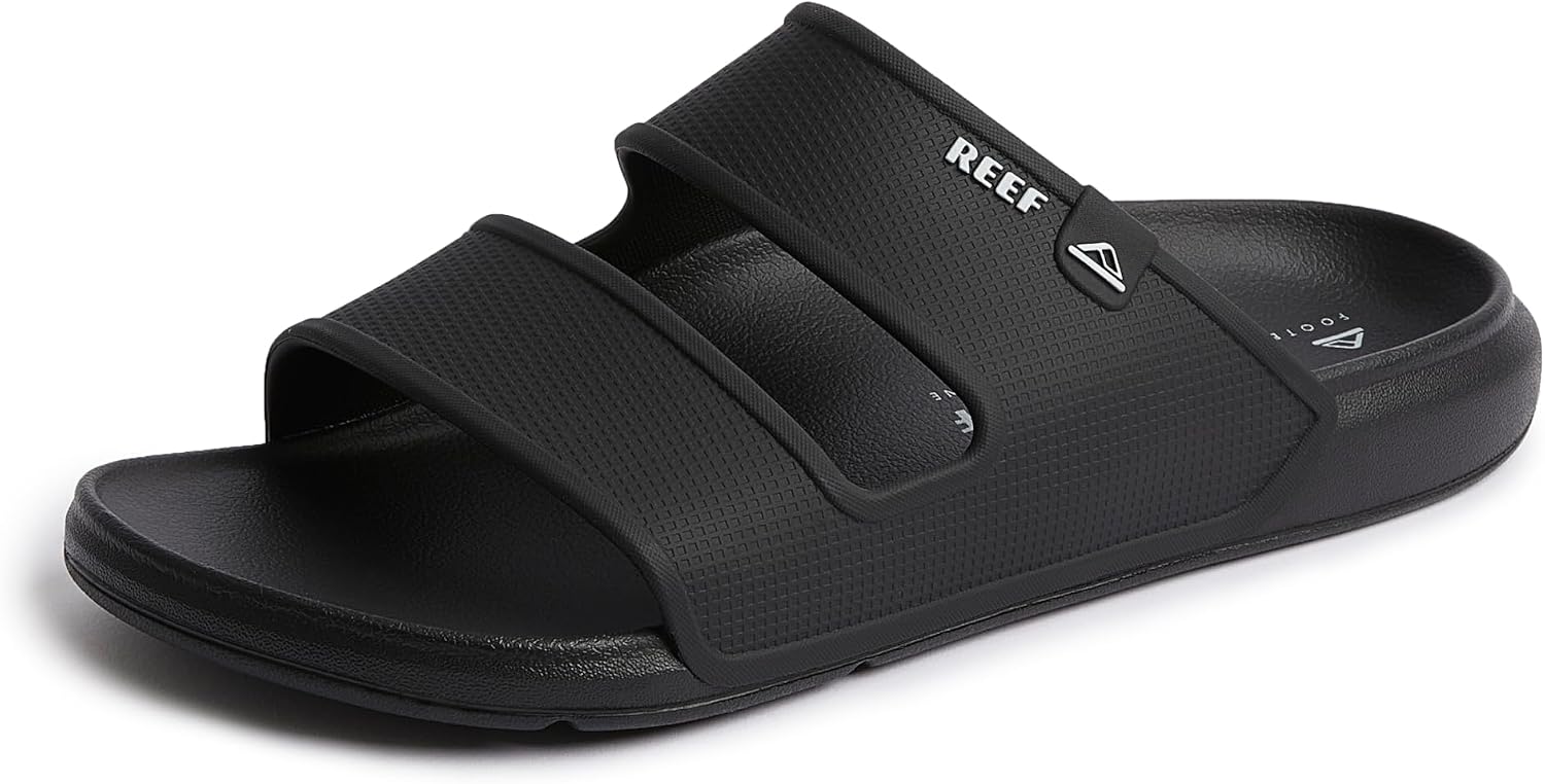 REEF Men's Oasis Double Up Waterproof Slides Black
