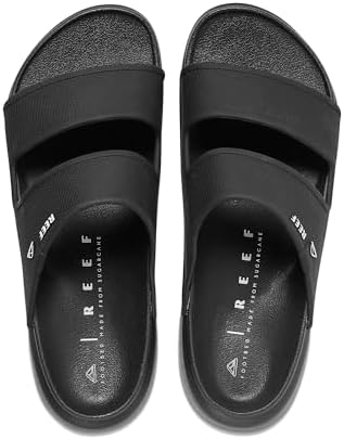 REEF Men's Oasis Double Up Waterproof Slides Black