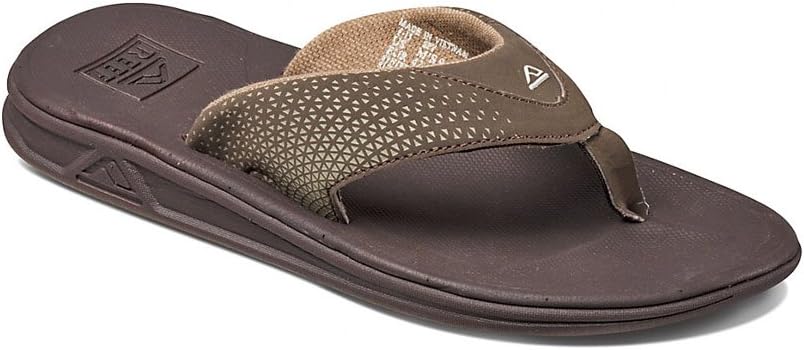 Reef Rover Mens Flip Flop, Supportive & Ultra Soft Footbed, Durable Non Marking Outsole Brown
