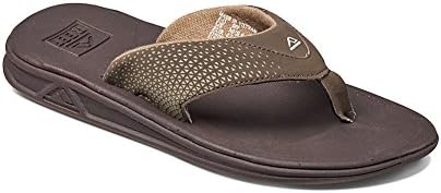 Reef Rover Mens Flip Flop, Supportive & Ultra Soft Footbed, Durable Non Marking Outsole Brown