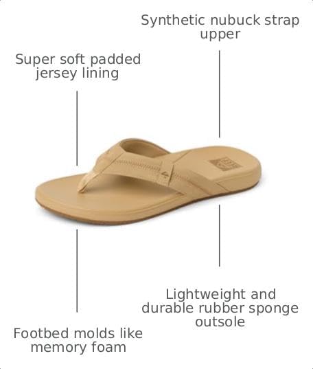 REEF Men’s Sandals, Cushion Phantom 2.0 Tobacco