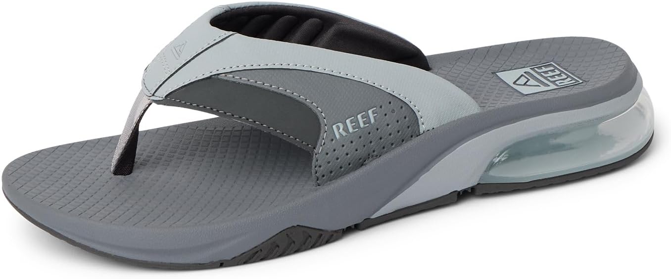 REEF Men's Sandals, Fanning + Grey-light Grey