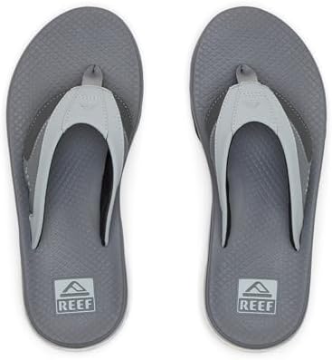 REEF Men's Sandals, Fanning + Grey-light Grey