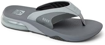 REEF Men's Sandals, Fanning + Grey-light Grey