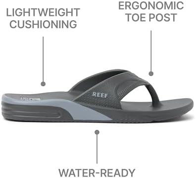 REEF Men's Sandals, Fanning H20 Grey