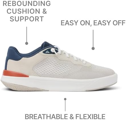 REEF Mens Shoes, Shoreline Del Mar Tan-white-navy