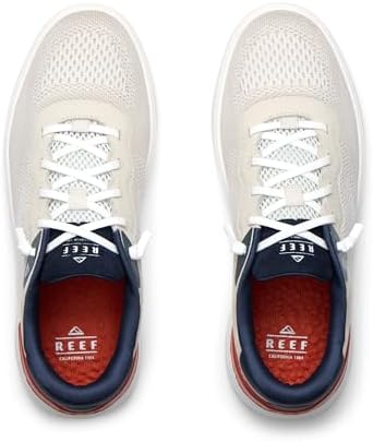 REEF Mens Shoes, Shoreline Del Mar Tan-white-navy